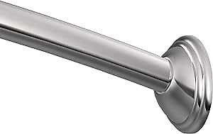 Moen CSR2155CH Curved Shower Rod, Chrome, 1.00 x 5.92 x 58.44 inches
