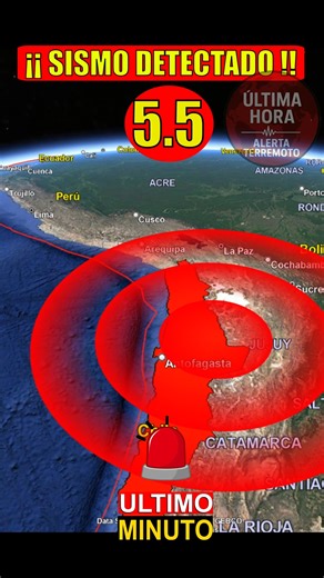 Un sismo de magnitud 5.5 fue registrado este 1 de marzo de 2026 a las 17:03:54 (hora local) en la región de Antofagasta, Chile. El epicentro se ubicó a 48 km al norte-noreste de Calama, con una profundidad de 112 km, característica de sismos intermedios asociados a la subducción de la placa de Nazca, los cuales suelen sentirse en amplias zonas del norte chileno. Hasta ahora, las autoridades no han informado daños materiales ni personas afectadas. | Alerta Terremoto: Última Hora