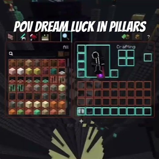 POV dream luck in pillars #minecraft