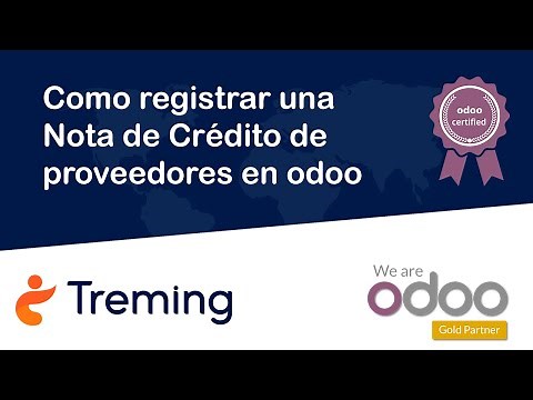 Odoo eLearning - Como registrar una Nota de crédito de proveedores en odoo