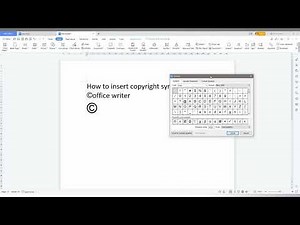 How to insert copyright symbol in wps office writer