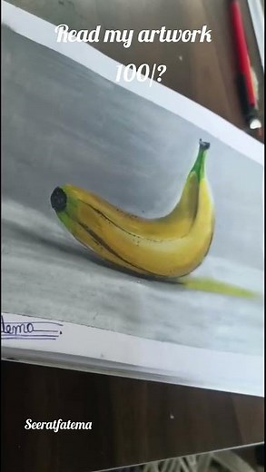 Banana Painting 🍌✨ | Realistic Art Process 🎨🖌️#painting