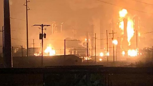 Explosion, fire rages at TPC chemical plant in Port Neches, Texas