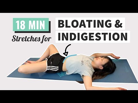 18 min Stretches for Bloating, Gas and Indigestion | Get Rid of Bloated Belly