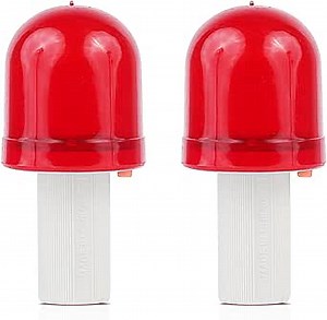 BATTIFE 2 Pack Traffic Cone Flasher Warning LED Light, Roadblock Lamp 360 Degree Visible with 3 Flashing Modes for Collapsible Traffic Safety Cones, Parking, Camping and Emergency