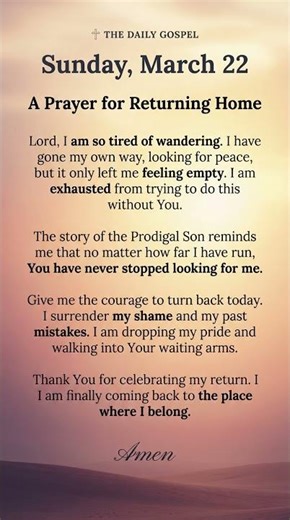A Prayer for Coming Home 🙏 #prayer #faith #gospel
