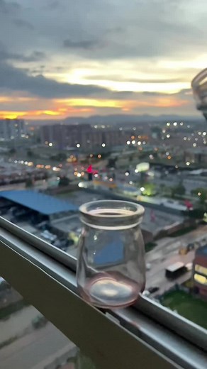 Colorful Cityscape in a Glass Jar