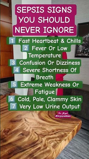Sepsis Warning Signs You Should NEVER Ignore #Health #Dr.JoyceAkwe