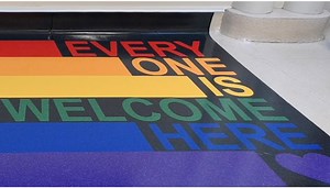 The Peter Lougheed Centre has unveiled a PRIDE positive flooring project in support of those who are lesbian, gay, bisexual, transgender, queer, questioning and two spirit (LGBTQ2S ) and their allies. #AHSPride | Alberta Health Services