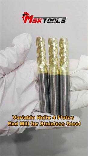 Unleash your machining potential with the Variable Helix 4-Flute End Mill for Stainless Steel!