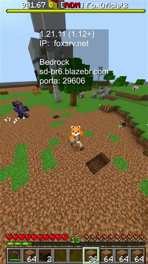 Playing with Subscribers on a Brazilian Minecraft Bedrock and Java Server with Voice Chat