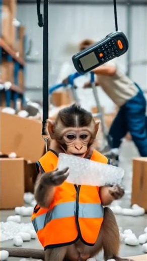 Monkey Tried to Work a Real Job 😭📦🐒