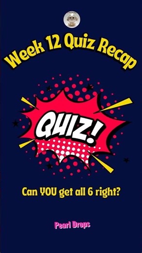 🧠 Sunday Quiz | Week 12 — Six Questions. How Many Can YOU Get Right?
