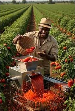 From Fresh Tomatoes to Tomato Paste in Seconds 🍅 Farming Technology