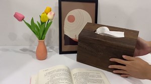 Amazon.com - Tissue Box Cover Holder Compatible with Kleenex Disposable Paper Hand Towels Wood Disposable Hand Towels for Bathroom Holder (Black)