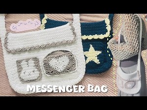 Crochet Messenger Bag Tutorial | Easy step by step
