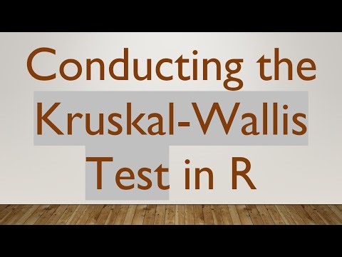 Conducting the Kruskal-Wallis Test in R