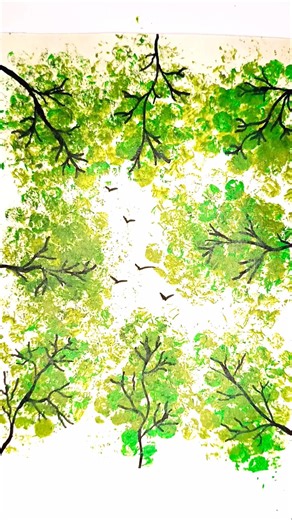 how to draw a realistic tree🌳 Easy painting #shorts #painting #tree #drawing