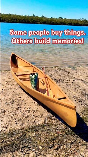 Some People Buy Things… I Build My Own Canoe! 🛶🔥 #canoe #canoeing #wooden #diy #plywoodcanoe