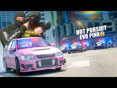 HOT PURSUIT ! EVO PINK MEMBUAT KEPOLISIAN TEGANG !! GTA 5 ROLEPLAY