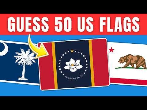 Guess 50 Flags of States of America! 🚩| Guess the Flag Quiz