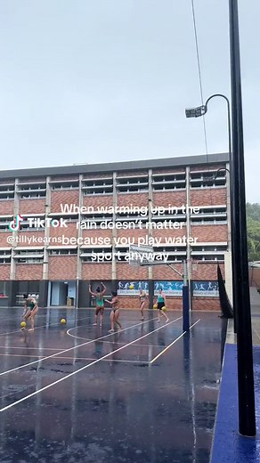 Water Polo Training in the Rain