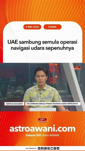 UAE sambung semula operasi navigasi udara sepenuhnya