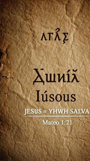 ¿Qué significa realmente el nombre "Jesús"? Mateo 1:21