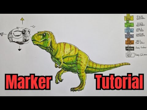 How to Color a T-rex (LONG VERSION)