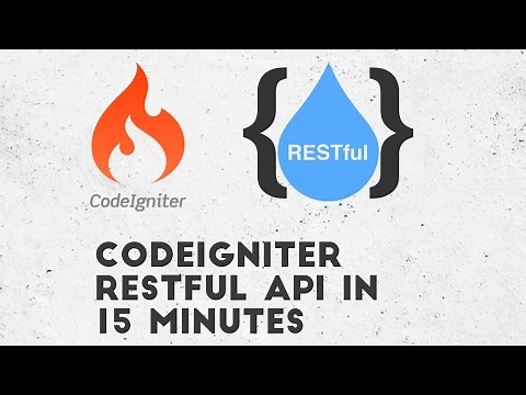 Codeigniter Restful API in 15 minutes, Codeigniter 3.0 REST API Tutorial