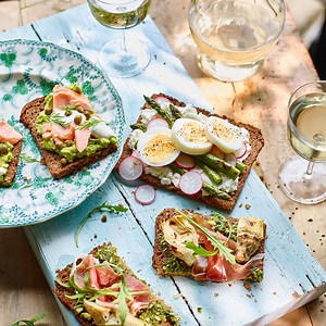 Scandi-style open-faced sandwiches