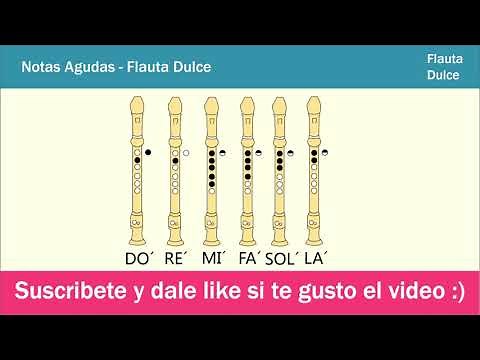 Todas las Notas de Flauta Dulce - Notas Agudas