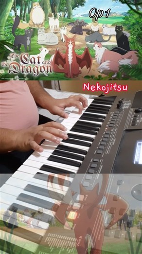 " Nekojitsu " from The Cat and The Dragon ( Neko To Ryuu ) | Short Piano Cover | VMAnime #shorts