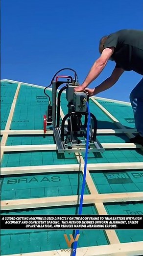 Fast Roof Batten Installation Using Precision Cutting Machine