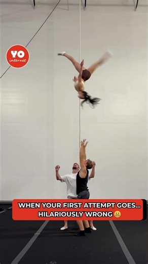 Epic Stunt Fail – First Attempt Without Harness Ends Hilariously