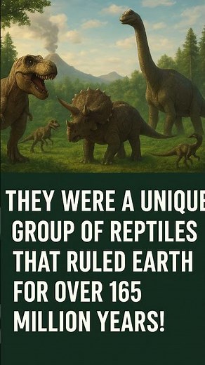 🦖 Dinosaurs were ancient reptiles that ruled Earth for 165 million years before extinction.