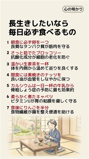 長生きしたいなら毎日必ず食べるもの 7選 #健康長寿 #シニアの食事