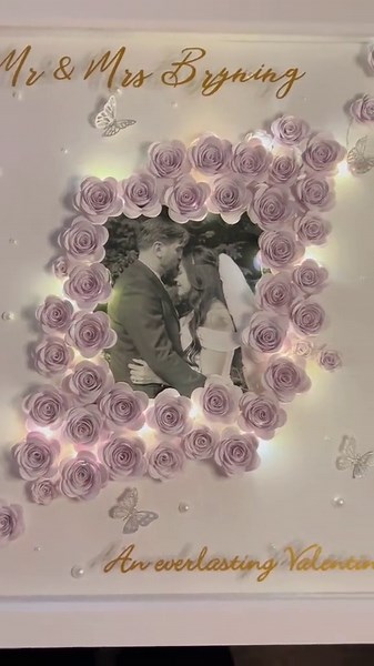 Personalised Wedding Shadow Box Frame With Lights – Handmade Anniversary Keepsake Gift - Etsy