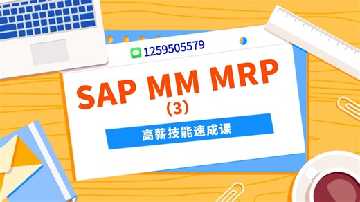 【SAP MM MRP入门教程3】高薪技能速成课