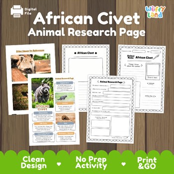 African Civet Research Project | Mammal Science Activity | Savanna Animals