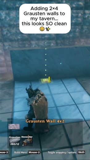 Building 2×4 Grausten Walls in My Tavern 😌✨ Valheim Build