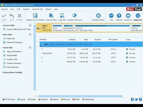 MiniTool Partition Wizard, Particiona tu disco duro, divide, clona, une, escanea, repara y mucho mas