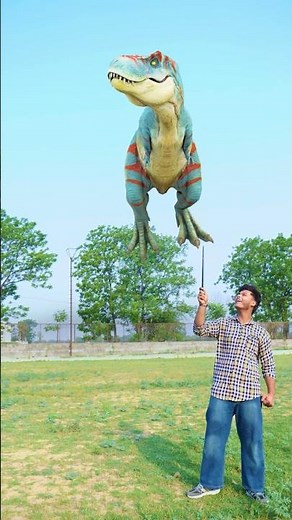 T-Rex Dinosaur roared while flying in Jurassic World | Dinosaur Point