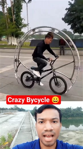Half Round Bicycle That Can Flip While Riding! 😲