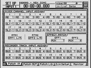 Yamaha AW4416 Recorder - Input to Track Routing