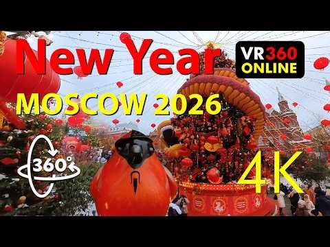 Chinese New Year 360° Video WINTER IN MOSCOW ❄️ New Year 2026 | VR 360° 4K Video for VR Glasses