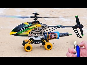 Experiment: RC Helicopter vs XXL Rocket