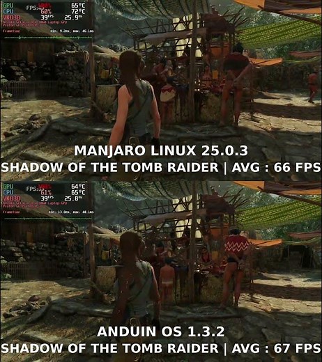 Manjaro VS AnduinOs | Linux Gaming Benchmarks #linuxandbenchmark #gaming #gamingonlinux