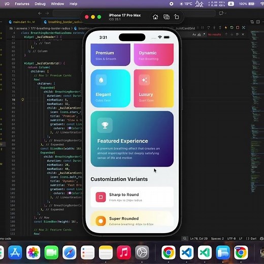 Breathing Border Radius Animation in #flutter