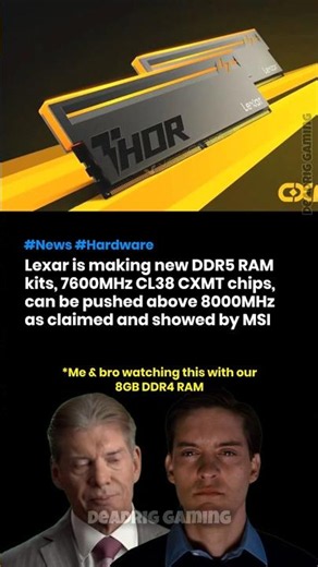 Lexar brings new 8000MHz DDR5 RAM with CXMT chips